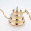 1.2L pour over drip coffee kettle/gold stainless steel gooseneck pour over drip coffee kettle