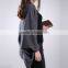 Newest arrival autumn plain color women's long knit fringed shawl poncho