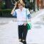 Women European style long sleeve white color button down shirt