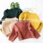 1-7 years Wholesale 2017 New Autumn Knitted Full Sleeve Solid Boys Girls Sweaters (pick size color )