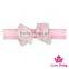 Chic Baby Flashing Flower Light Pink Hair Accessories Elastic Floral 3Pcs Gift Box Girl Birthday Headband