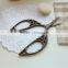 Vintage Bronze Scissor Hollow Scissors Handmade Art Sewing Scissor