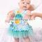 new design polka dots santa claus embroidery fall children christmas dress