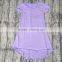 Wholesale women cotton short sleeve high low dress girls pink hi low pocket maxi dresses
