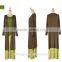 green muslim c dress two piece set / junj modal muslim abaya kaftan set dress/contrast islamic muslim women dress two piece set