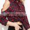 Shirts Open Shoulder Long Sleeve Plaid Check Shirt