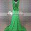 CE769 Unique Beautiful Round Neck Floor Length Green Formal Evening Gowns