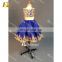 NN06 Beautiful Gold Appliqued Royal Blue Little Queen Real Sample Flower Girl Dress