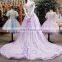 LS00168 short purple baby girls dress latest designs flower girl children evening dress