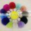 2016 Fashion Beautiful bag or garment charms pom wholesale genuine fox fur pompom