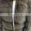 Real Natural Fox Fur Coats Ladies Winter Coats zipper with removable sleeve and length