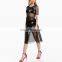 Night club sheer embroidery fashion ladies sex one piece dress