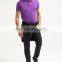 Fashion men gray plain slim fit polo shirts custom embroidery