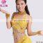 S-3012 Wholesale Cheap Shiny Cloth Hot Selling Hanging Coin Belly Dance Top Clothes