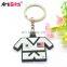 Wholesale Custom 3d Soft Pvc Rubber Mini T-shirt qr Code Cloth Keychain