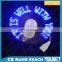 Customized led message mini usb fan with led desk light and clock