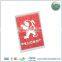 Metal Logo Brand Self Adhesive Red Label Sticker