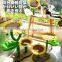 Sunflower shape cat climbing frame climb sisal cat scratching mat with cool mat for claws grinding