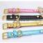 Diamond Decorated Butterfly Pet PU Collar Leather Leash Training Dog Rope Pet Neck Chain Pet Supplies