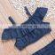 Children's clothing girls pure color denim top and shorts with two sets