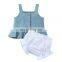 baby girl clothes 2 PCS Baby Sets Top + Short Solid Color Children'S Sweater