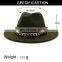 New Fashion Quality Wide Brim Fedora Hat Women Wool Felt Hats with Metal Chain Decor Panama Fedoras Chapeau Sombrero