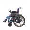 CE certificate magnesium alloy folding electric wheelchair with fashion five fork rear wheel