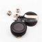 Round Retractable ID Reel Chain Badge Holder Key Tag Clip 32mm Lot