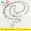 Oval shape metal beads rosary