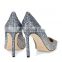 Private label shoes handmade crystal and stones design women pointed toe pumps sandals shoes ladies high heels