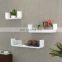 MDF Floating Wall Shelf - Set of 3 U Shape Round Corner MDF Wall Racks