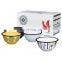 certificated solid color enamel metal steel ice camping bowl set with handle