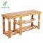 Bamboo shoe rack bench 3 layer indoor storage rack with seat shoe rack for boots multi-functional furniture