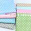6mm aquamarine dot cotton printed polka dot fabric wholesale children's bag fabric edge pure cotton fabric