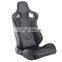 New Style Black PVC Leather Gray Stitch Racing Boat Seats Bracket With Double Rails Race Car Seats JBR1082