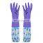 Reusable Waterproof Household Dishwashing Cleaning Rubber Glove Non-Slip Kitchen Dish Washing Gloves For Kitchen Bathroom Toilet