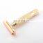 Best Selling Cruelty Wholesale Shaving Razor Barber Razor Matte Gold Personna Use Professional Straight Double Edge Single Blade