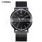 SINOBI  Elegant Men's Watch Simple Design Hand Watch Stainless Steel Milan Mesh Band Japan Quartz Movement Watches  S9666G