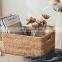 High Quality Wicker Woven Basket with Handles for Home Storage, Rattan Storage Basket Wholesale Supplier