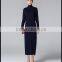Sexy split package hip party knit sweater dress for women