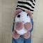 0182023 new plush panda schoolbag cute backpack panda artificial fur bag plush toys China wholesale