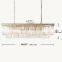 Modern American Crystal Glass Rod Pendants Chandelier Lighting Fixture For Living Room Dining Room Kitchen Island Foyer Lobby