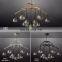 Modern Crystal Glass Hemispherical Shade Pendants Chandelier Ceiling Light Fixture For Living Dining Room Bedroom Kitchen Island