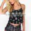 PAISLEY PRINT CROP TOPS DONGGUAN CLOTHING MANUFACTUER