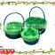 S split willow gift basket with liner and handle, holiday decorative basket