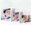 Clear Acrylic Metallic Strut Octangle Shape Table Photo/picture Frame