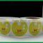 Adhesive custom round gloss paper sticker labels with matt lamination