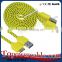 Guangzhou Factory Wholesale Braided Nylon Cell Phone El Usb Data Cable Cords