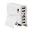 With EU/US/UK interchangeable plug 6 Ports Usb Wall Charger 60W 5V 12A