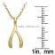 14K Gold Plated 925 Silver Hot Sale Wishbone Shaped Necklace